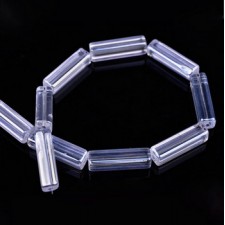 Glass Beads Rectangular 20x5mm Crystal